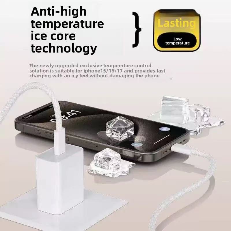 1M USB Type-C – Type-C 30W PD Gyors Töltőkábel – Fonott Prémium Adatkábel iPhone 15 / 16 / 17 Pro Max és Android készülékekhez kék